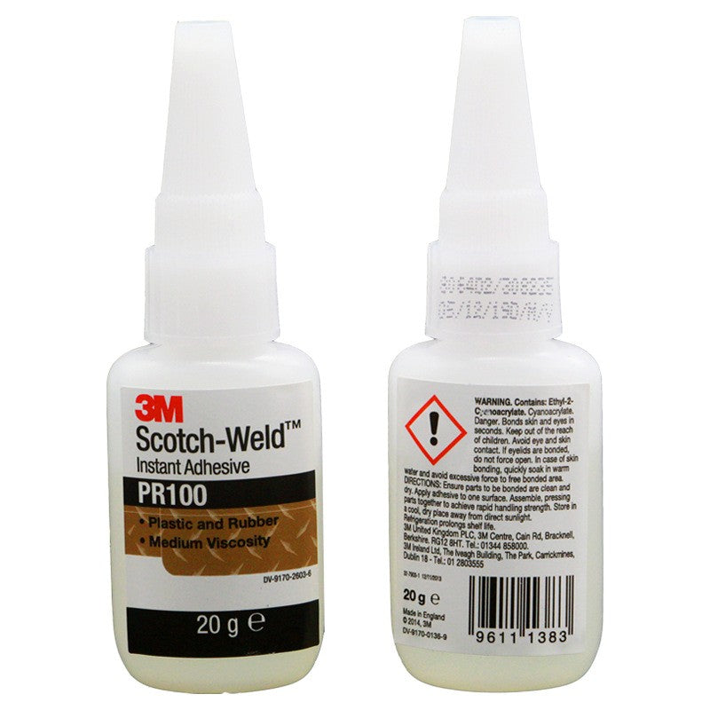 3M Scotch-Weld PR100 Plastic Rubber Instant Adhesive Low Viscosity Cyanoacrylate Glue Clear