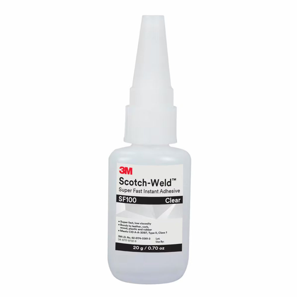 3M Scotch-Weld SF100 Clear Super Fast Instant Adhesive Low Viscosity Cyanoacrylate Glue for Plastic Rubber