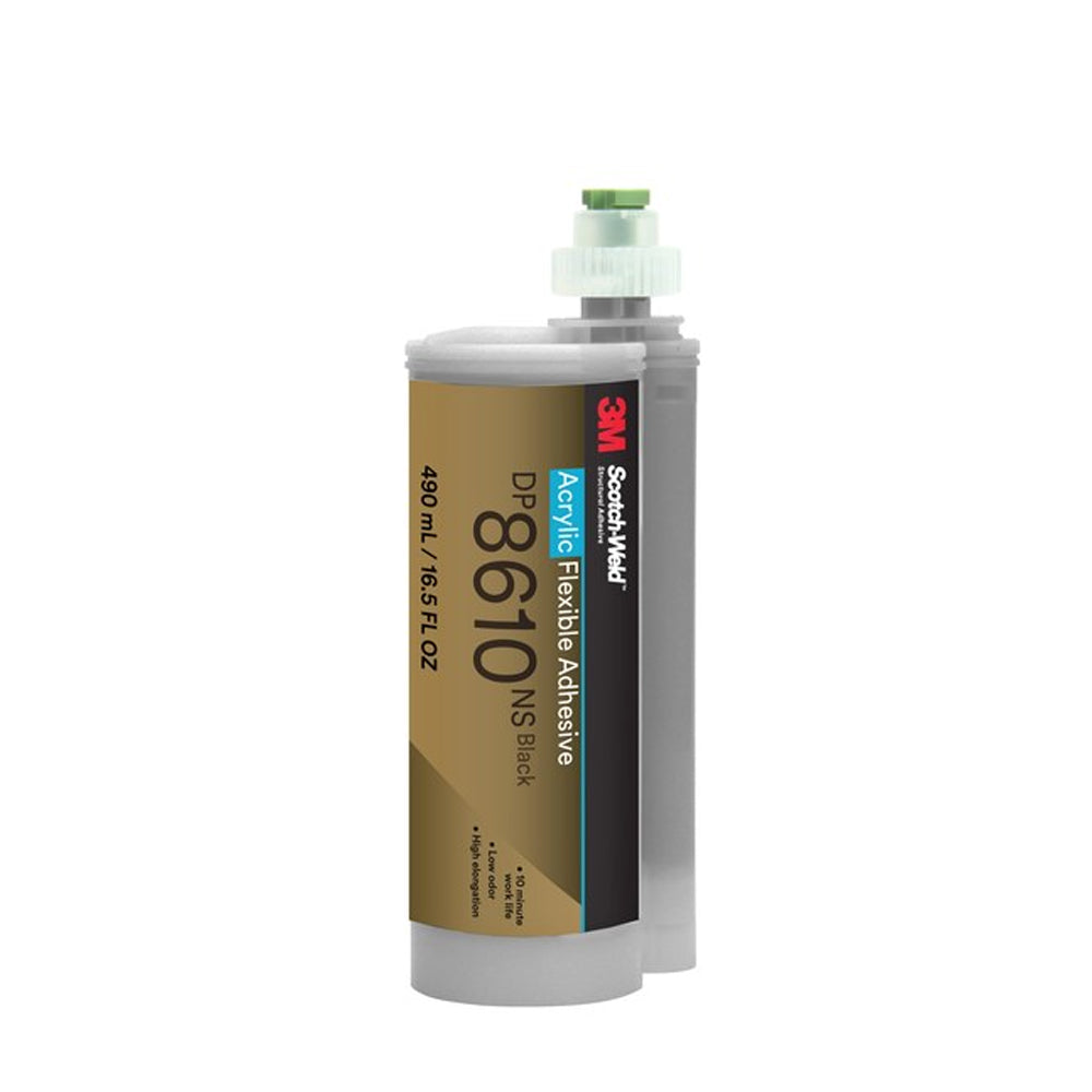3M Scotch-Weld DP8610NS Black Flexible Acrylic Adhesive 45ml Non-Sag Structural Glue for Metal Plastic