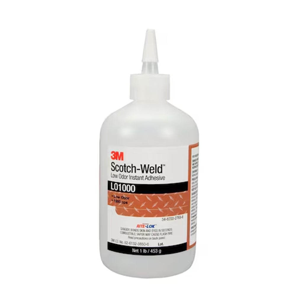 3M Scotch-Weld LO1000 Low Odor Instant Adhesive Clear Cyanoacrylate Glue for Plastics Rubber Gasket Jewelry Assembly 20g