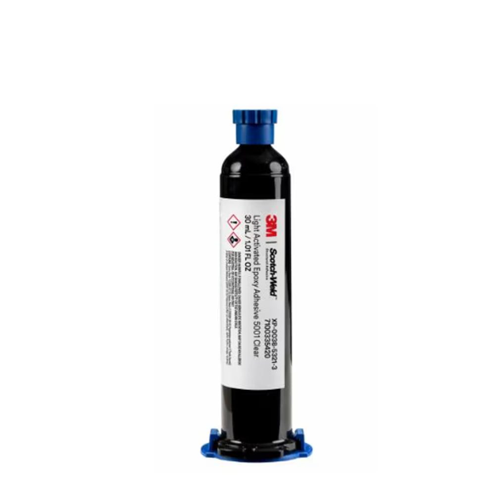 3M Scotch-Weld 5001 Clear Light Activated Epoxy Adhesive 30ml UV Blue Light Cure Glue for Electronics