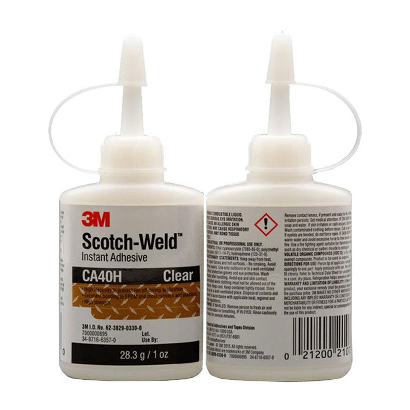 3M Scotch-Weld CA40H Clear Instant Adhesive Medium Viscosity Cyanoacrylate Glue for Rubber Plastic Metal