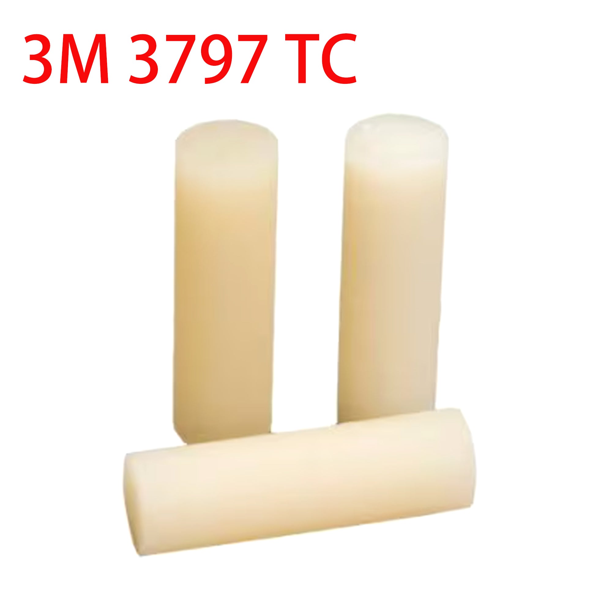 3M 3797TC Off-White Hot Melt Adhesive Stick Low Viscosity Electrical Potting Glue 5/8 x 2 in