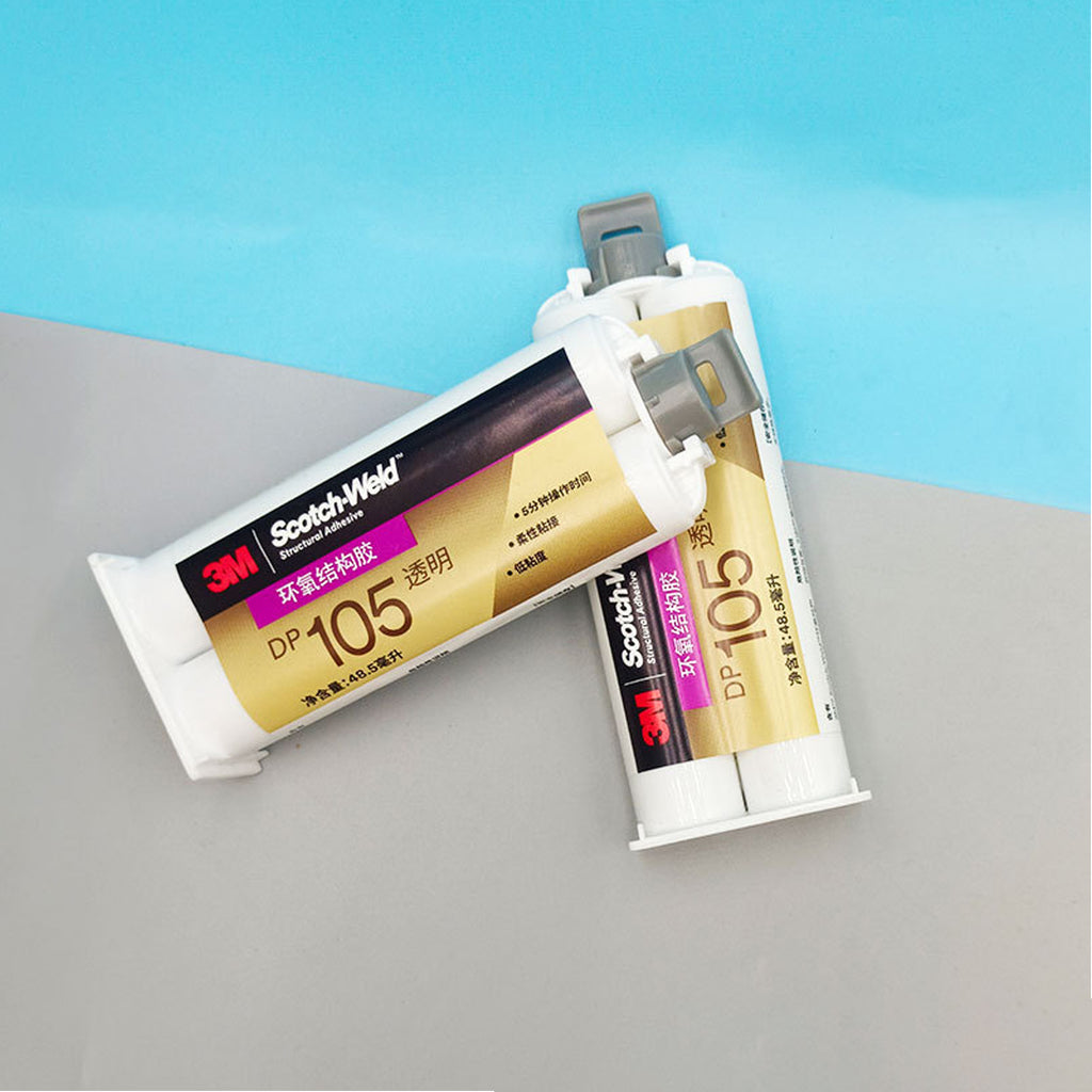 3M Scotch-Weld DP105 Clear Flexible Epoxy Adhesive 48.5ml Two-Part Fast Setting Glue for Metal Plastic Glass