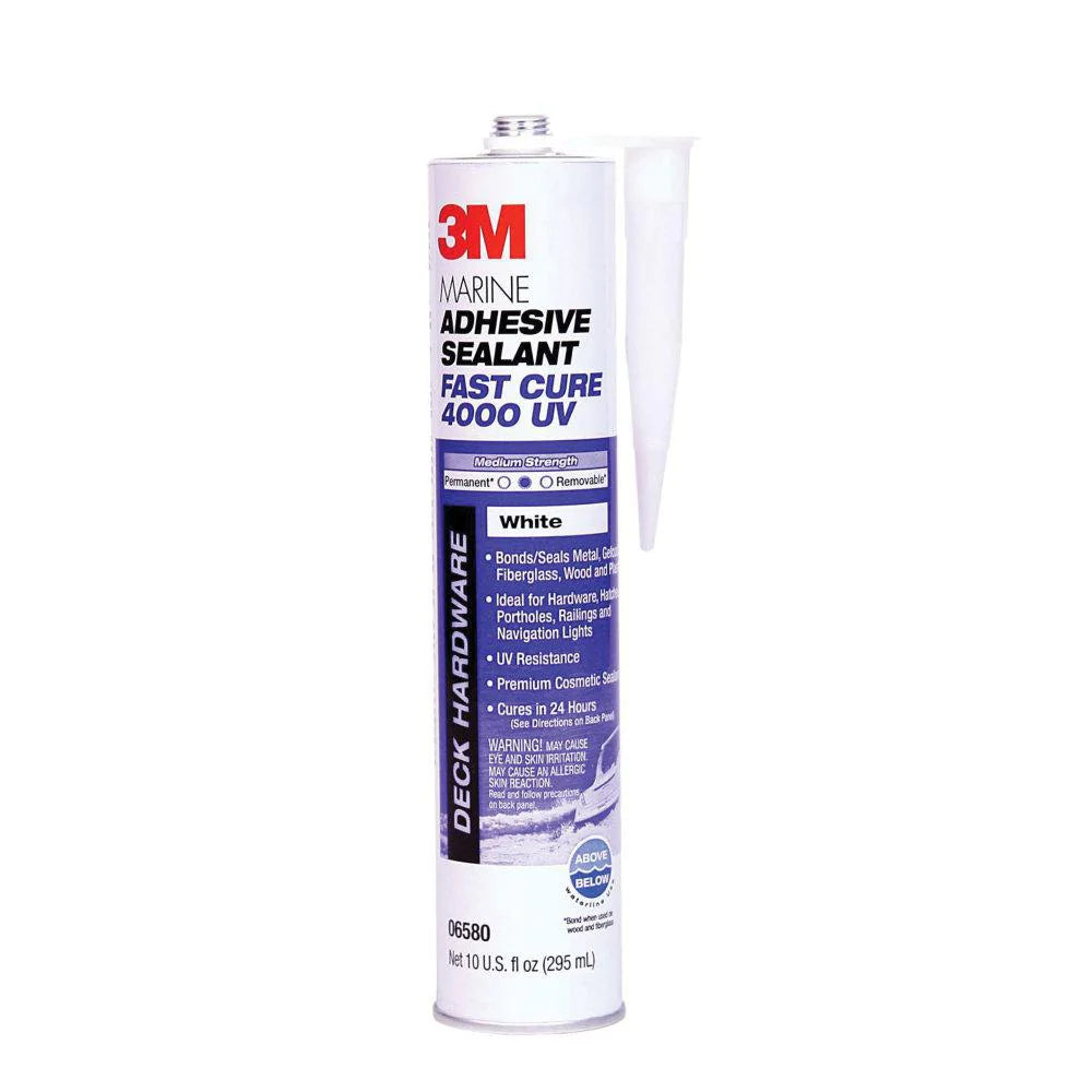 3M 4000 UV White 295ML Marine Adhesive Sealant Waterproof UV Resistant Fast Cure for Boat Repair