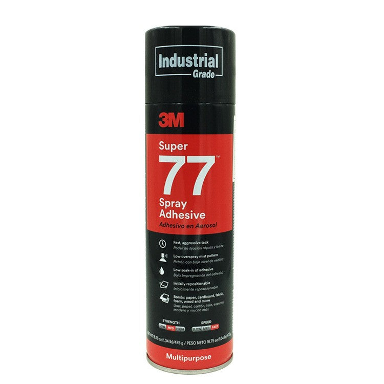 3M Super 77 Multipurpose Spray Adhesive Fast Drying Aerosol Glue for Foam Fabric Paper Plastic Metal Wood
