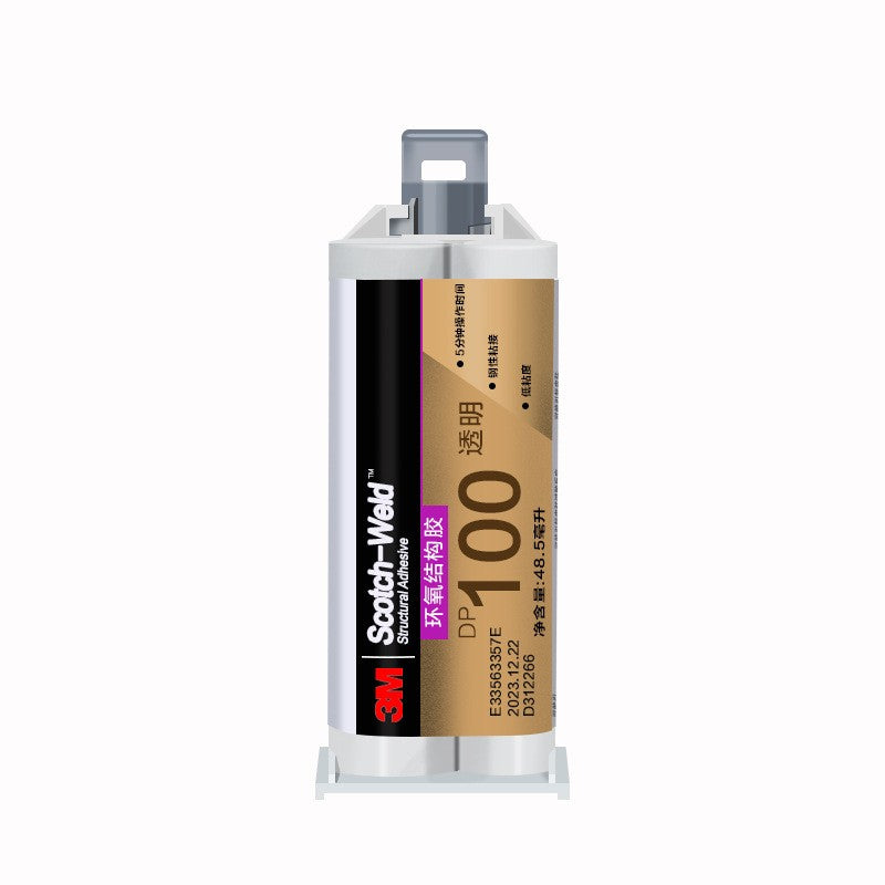3M Scotch-Weld DP100 Clear Epoxy Adhesive 48.5ml Two-Part Fast Cure Glue for Metal Glass Plastic