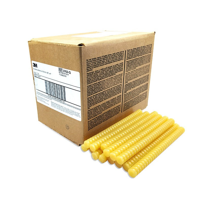 3M 3762Q Hot Melt Adhesive Glue Sticks Tan 5/8 in x 8 in