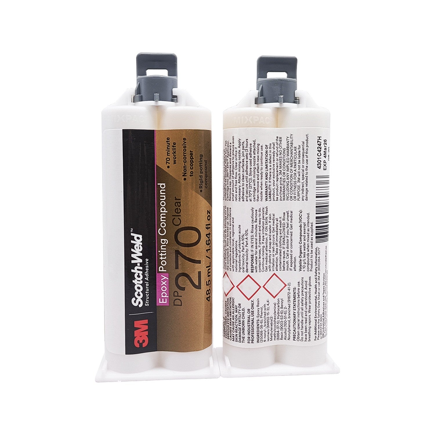 3M Scotch-Weld DP270 Epoxy Potting Compound 48.5ml Two-Part Electrical Encapsulation Adhesive
