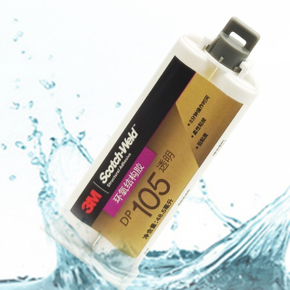 3M Scotch-Weld DP105 Clear Flexible Epoxy Adhesive 48.5ml Two-Part Fast Setting Glue for Metal Plastic Glass
